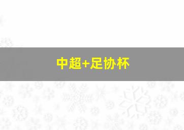中超 足协杯